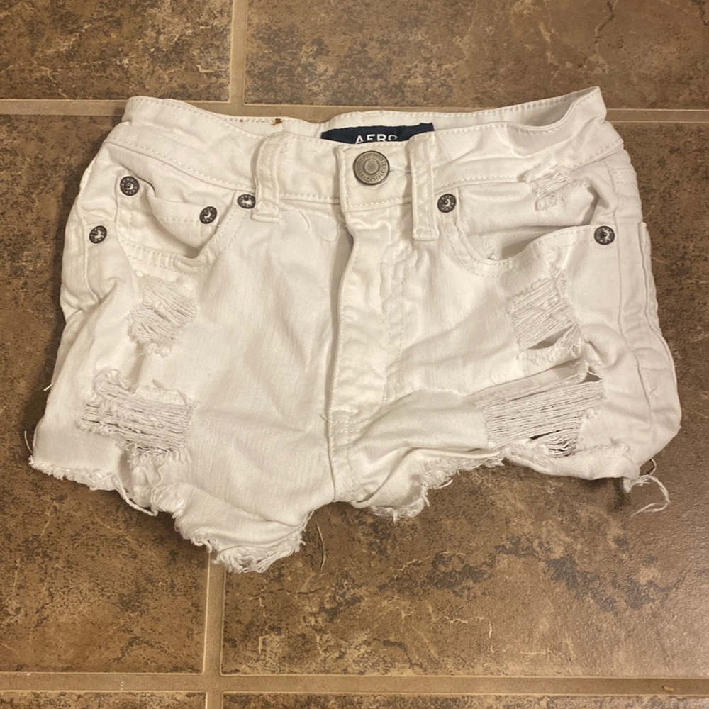 kids hot summer white high rise jeans